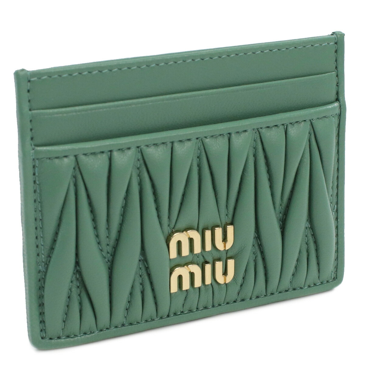 ミュウミュウ MIUMIU  カードケース ブランド 5MC076 2FPP F0092 SALVIA グリーン系 mini-01 gsw-2