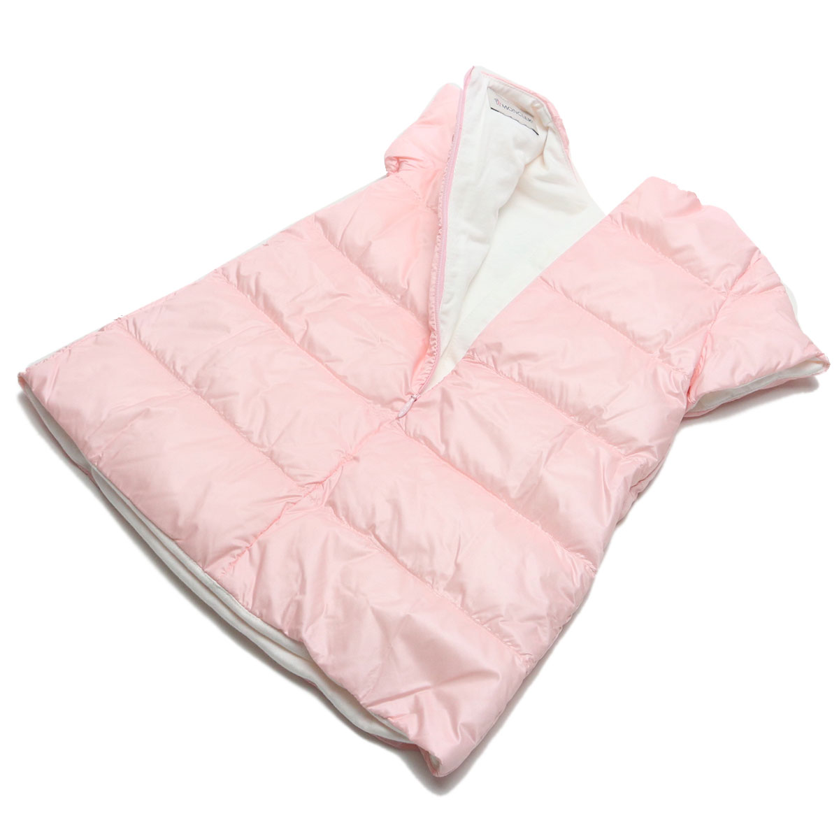 Undeux モンクレール Moncler キッズ ワンピース ダウンパッド キルト ロゴ 子供服 キッズアパレル 女の子 べビー 出産祝い べビーギフト 2g Abito 503 ピンク系 Bos 10 Kidsbaby 01