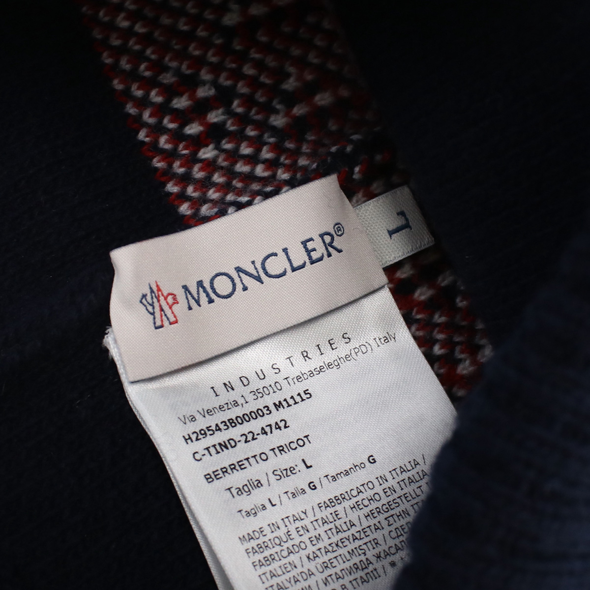 新品未使用 MONCLER ニット帽 キッズLサイズ