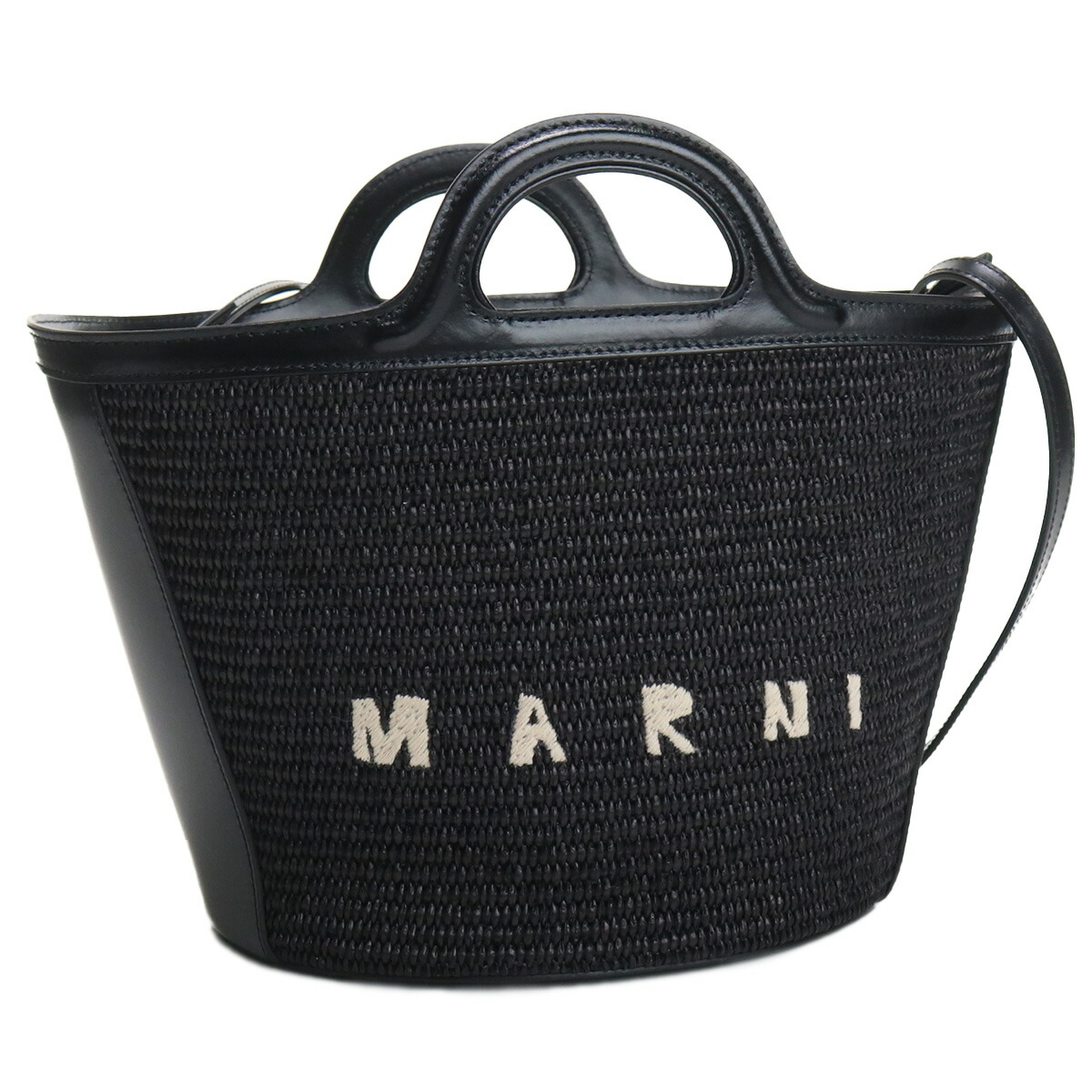 ブランドプラス マルニ MARNI カゴバッグ ブランド 2way ハンドバッグ バスケットバッグ ロゴ BMMP0068Q0 P3860  00N99 ブラック bag-01 kago-01