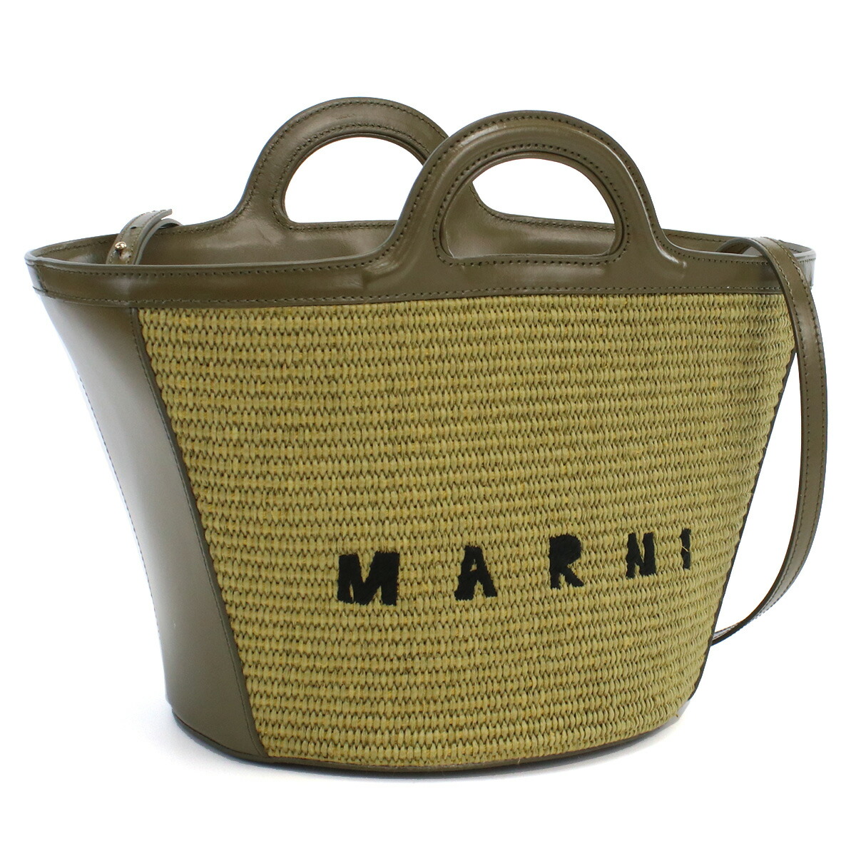 マルニ MARNI  カゴバッグ ブランド ショルダー付 2way BMMP0068Q0 P3860 00V25 カーキ kago-01