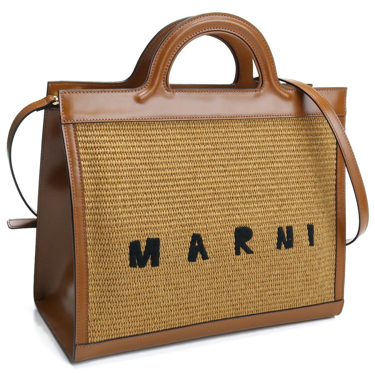 マルニ MARNI  カゴバッグ ブランドバッグ　レディース BMMP0090Q0　P3860　00M50 ブラウン系  bag-01 kago-01 bos-22