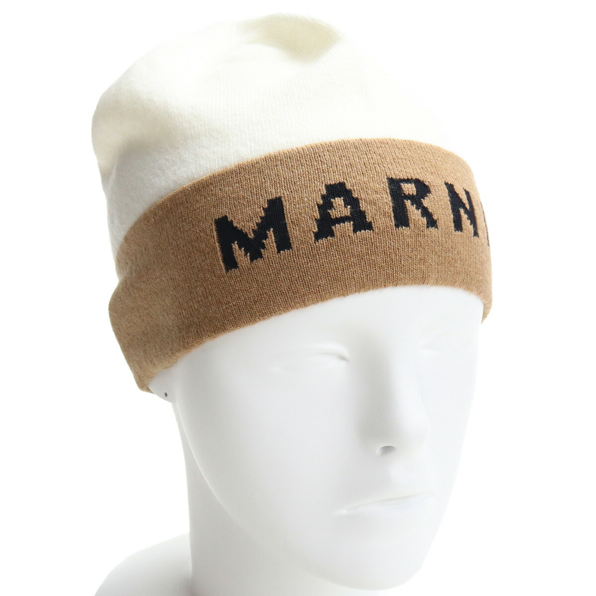 マルニ MARNI  レディース－帽子類 ブランドロゴ CLMC0025Q1 UFH527 00W04 ホワイト系 ベージュ系  cap-01 warm-04