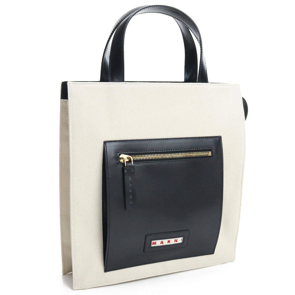 マルニ MARNI  トートバッグ ブランドバッグ SHMP0068Q0 P2994 ZN015 ホワイト系 ブラック bag-01