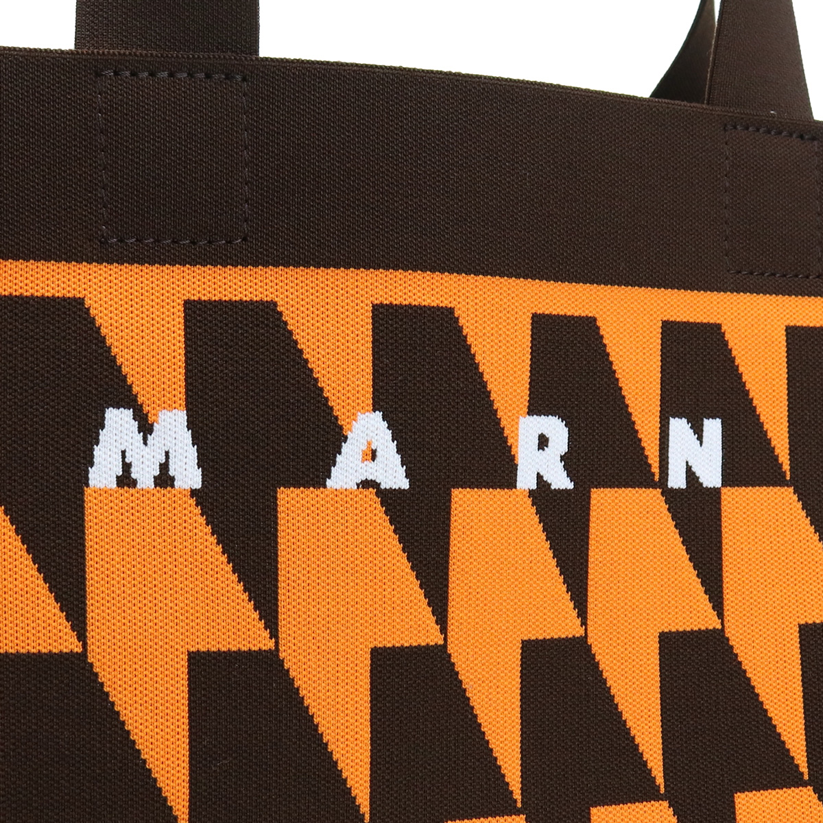 MARNI   ハンドバッグ バケツ　編み込み オレンジ