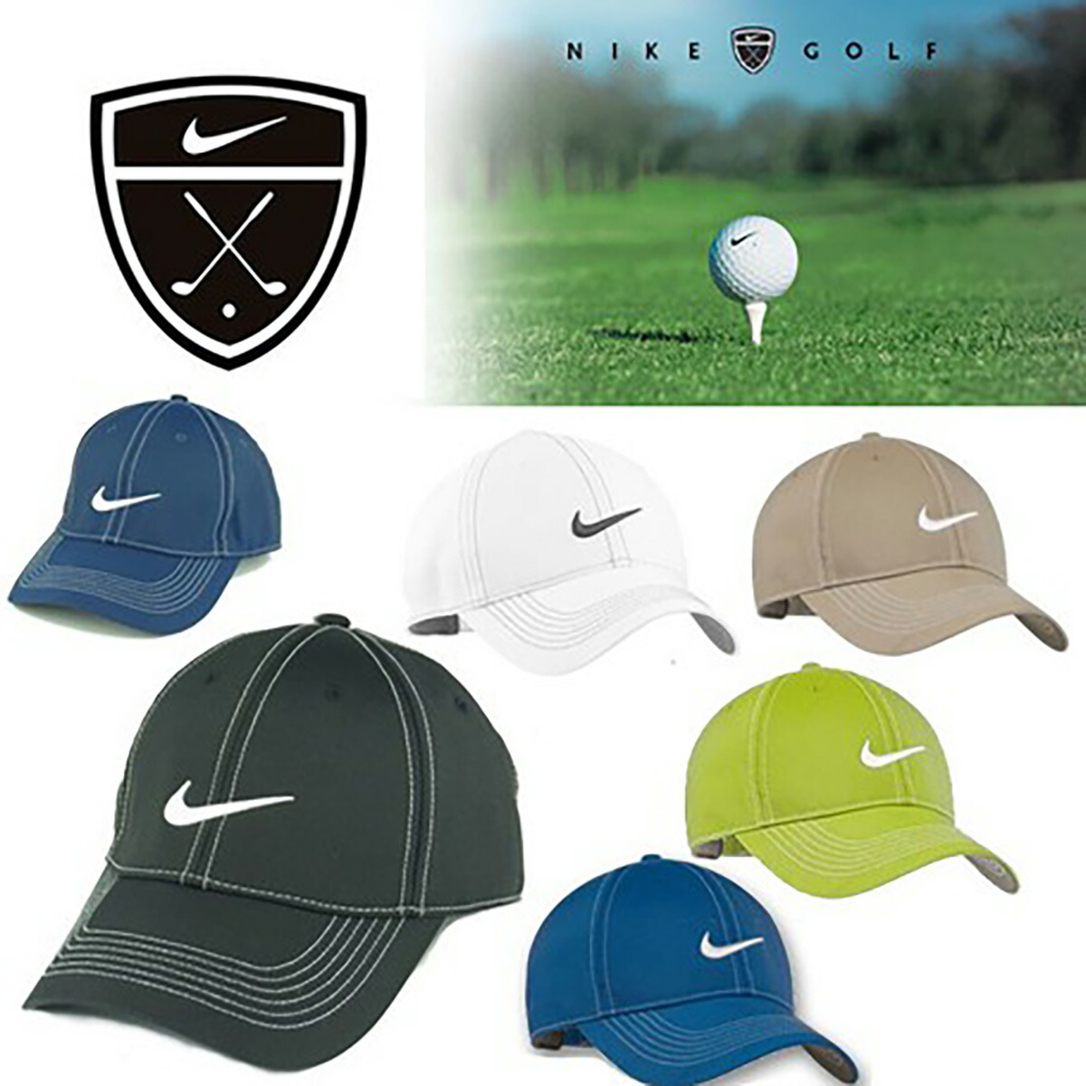 ナイキ NIKE Golf-Swoosh Front Cap. 333114 ゴルフキャップ 全6色（ブラック・ホワイト・ネイビー・ベージュ・ブルー・グリーン） メンズ sale-8