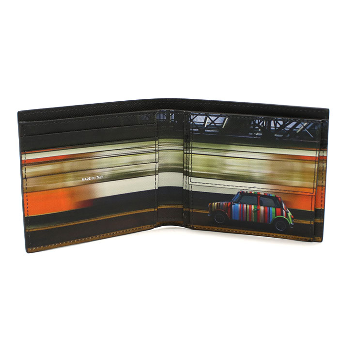 Paul Smith ポール・スミス 二折財布小銭入付き M1A4833 79 PMINUN メンズ ブラック