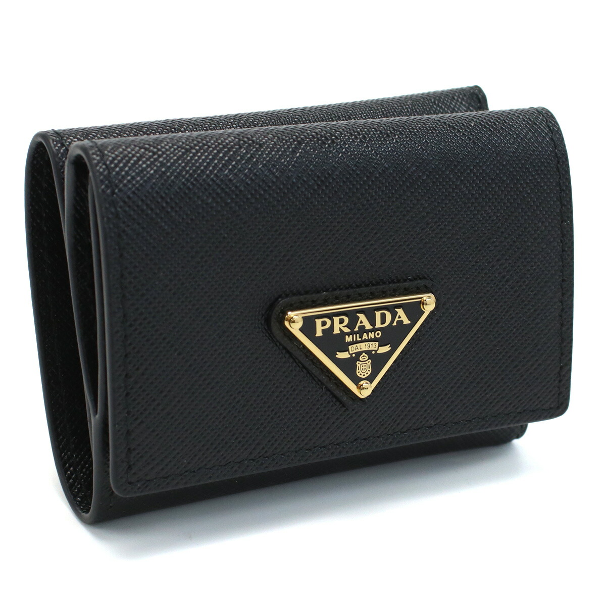 プラダ PRADA  三折財布小銭入付き　ブランド 1MH042　QHH　F0002 NERO ブラック　wallet-01　mini-01
