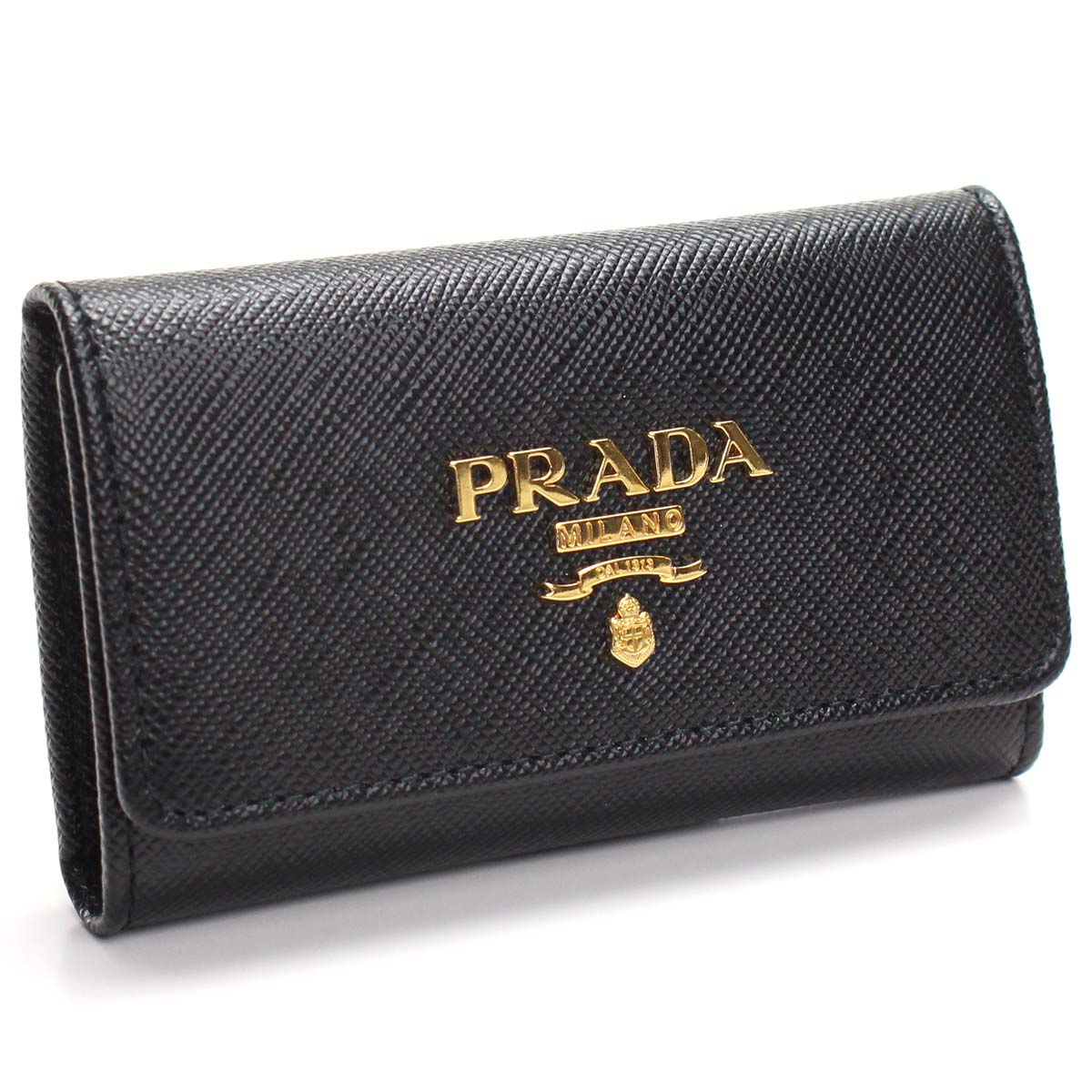 プラダ PRADA サフィアーノ ４連キーケース 1PG004 QWA F0002 NERO ブラック レディース キーケース ブランド