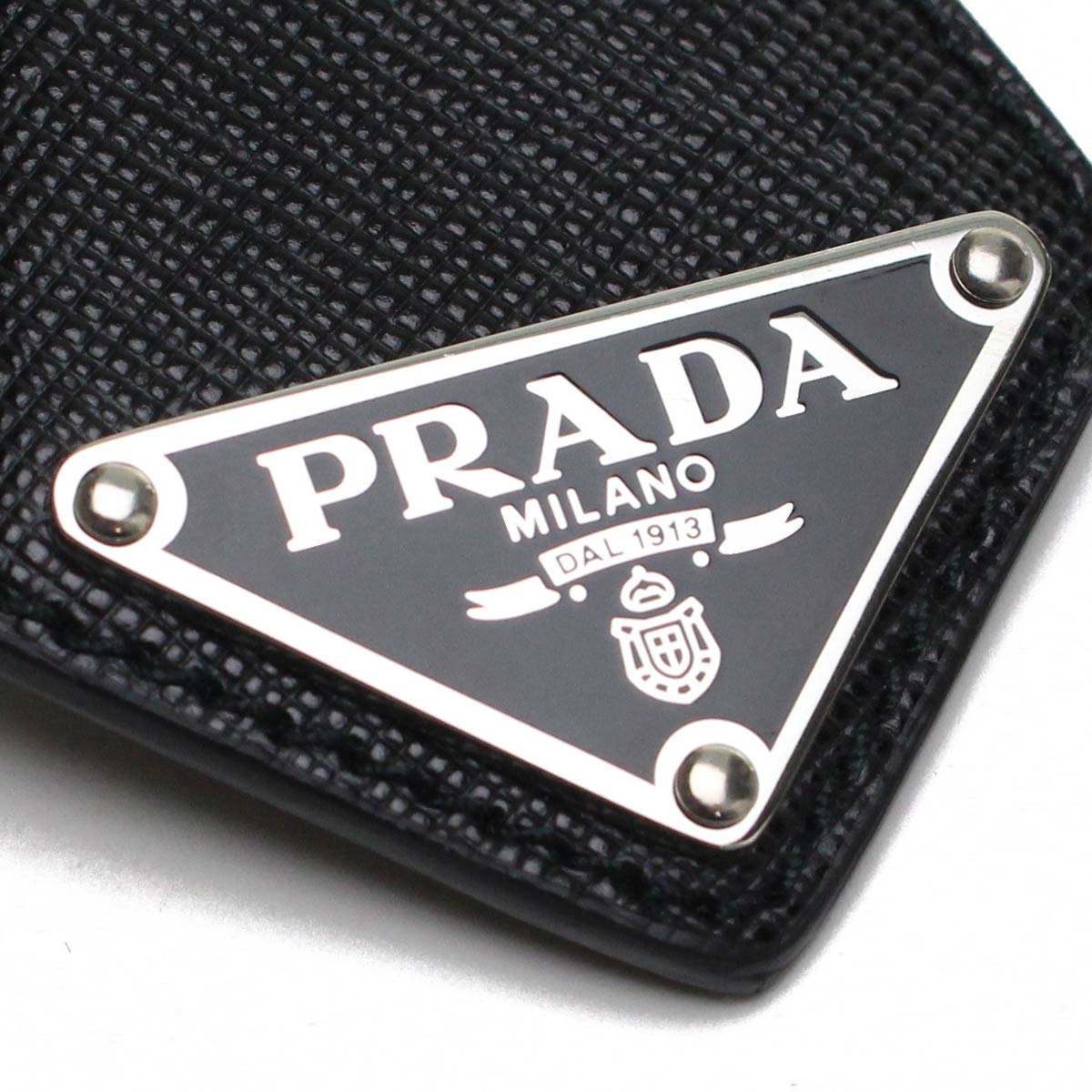 プラダ PRADA トライアングル ロゴプレート付き キーリング キーホルダー 2PP041 053 F0002 NERO ブラック メンズ