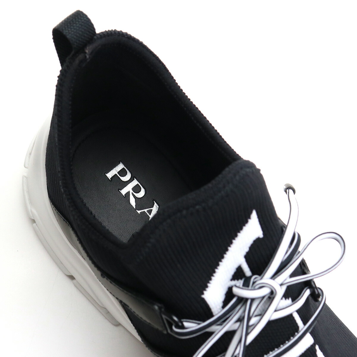 ブランドショップ Etoilrhn プラダ Prada メンズスニーカー ブランドロゴ ブランドスニーカー 4e3492 3ld8 F0967 Nero Bianco ブラック Shoes 01