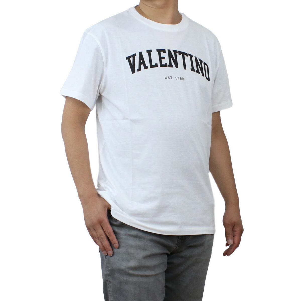 ヴァレンティノ VALENTINO  メンズ－Ｔシャツ 白Tシャツ ブランド 2V3MG13D 964 A01 ホワイト系 ts-01